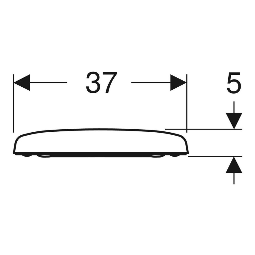 Immagine di Geberit SELNOVA COMPACT sedile del vaso, fissaggi dall'alto, senza chiusura ammortizzata, colore bianco finitura lucido 501.877.00.1