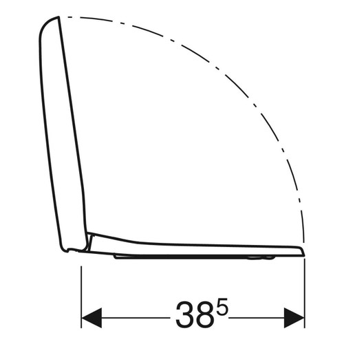 Immagine di Geberit SELNOVA COMPACT sedile del vaso, fissaggi dall'alto, senza chiusura ammortizzata, colore bianco finitura lucido 501.877.00.1