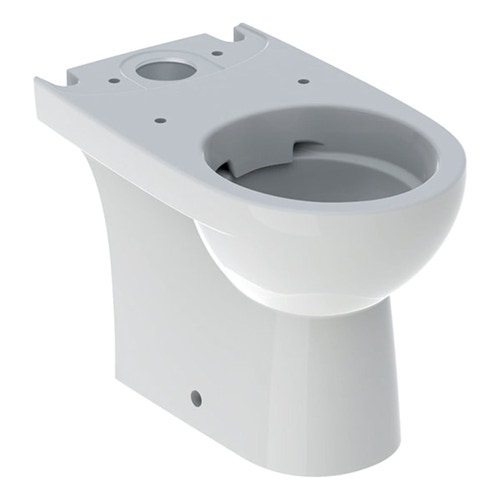 Immagine di Geberit SELNOVA COMPACT vaso a pavimento a cacciata, per cassetta di risciacquo esterna monoblocco, fissaggio nascosto, profondità ridotta, senza brida, senza sedile e senza cassetta, colore bianco finitura lucido 500.478.01.7