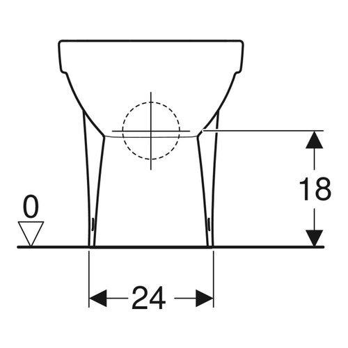 Immagine di Geberit SELNOVA COMPACT vaso a pavimento a cacciata, per cassetta di risciacquo esterna monoblocco, fissaggio nascosto, profondità ridotta, senza brida, senza sedile e senza cassetta, colore bianco finitura lucido 500.478.01.7