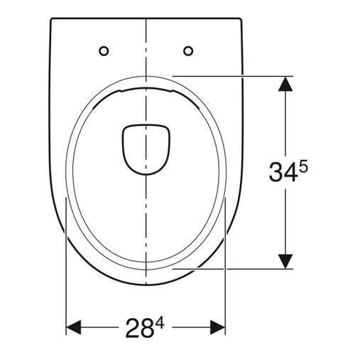 Immagine di Geberit SELNOVA COMPACT vaso a pavimento a cacciata, fissaggio nascosto, senza brida e senza sedile, colore bianco finitura lucido 500.480.01.7