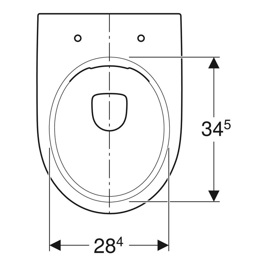 Immagine di Geberit SELNOVA COMPACT vaso a pavimento a cacciata, fissaggio nascosto, senza brida e senza sedile, colore bianco finitura lucido 500.480.01.7