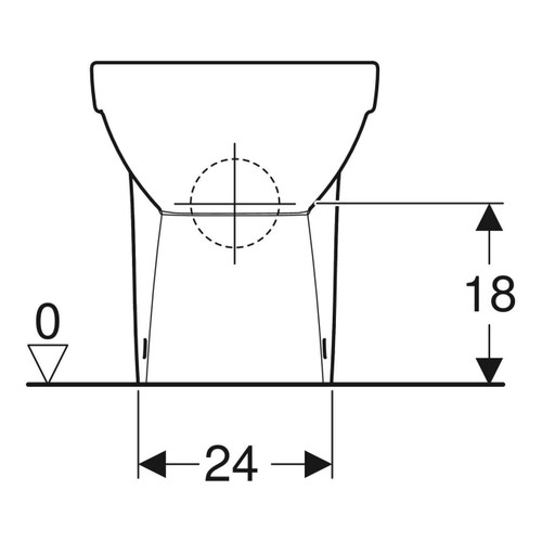 Immagine di Geberit SELNOVA vaso a pavimento a cacciata, per cassetta di risciacquo esterno monoblocco, senza sedile, fissaggio nascosto, senza brida, colore bianco finitura lucido 500.488.01.7