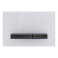 Immagine di Geberit SIGMA50 placca di comando per risciacquo a 2 quantità, piastra base e tasti colore nero finitura cromo, placca di copertura colore bianco 115.671.11.2