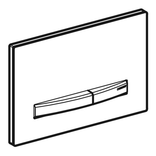 Immagine di Geberit SIGMA50 placca di comando per risciacquo a 2 quantità, piastra base e tasti colore nero finitura cromo, placca di copertura colore nero 115.671.DW.2