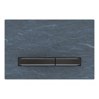 Immagine di Geberit SIGMA50 placca di comando per risciacquo a 2 quantità, piastra base e tasti colore nero finitura cromo, placca di copertura colore ardesia Mustang 115.671.JM.2