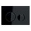 Immagine di Geberit SIGMA50 placca di comando per risciacquo a 2 quantità, piastra base e anelli di design colore nero finitura cromo, placca di copertura e tasti colore nero 115.651.SJ.1