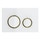 Geberit SIGMA21 placca di comando per risciacquo a 2 quantità, piastra base e anelli di design finitura ottone, placca di copertura e tasti colore bianco 115.652.SI.1
