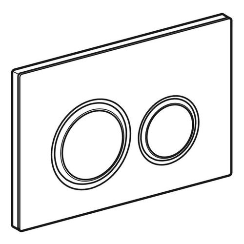Immagine di Geberit SIGMA50 placca di comando per risciacquo a 2 quantità, piastra base e anelli di design finitura ottone, placca di copertura e tasti finitura ardesia mustang 115.652.JM.1