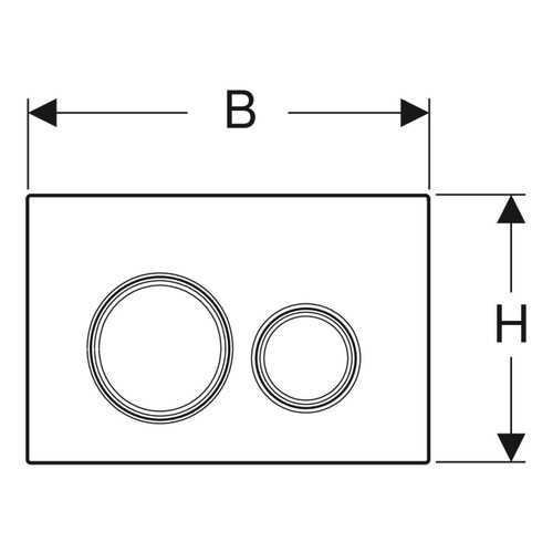 Immagine di Geberit SIGMA50 placca di comando per risciacquo a 2 quantità, piastra base e anelli di design finitura ottone, placca di copertura e tasti finitura ardesia mustang 115.652.JM.1