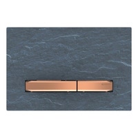 Immagine di Geberit SIGMA50 placca di comando per risciacquo a 2 quantità, piastra base e tasti finitura oro rosso, placca di copertura finitura ardesia mustang 115.670.JM.2