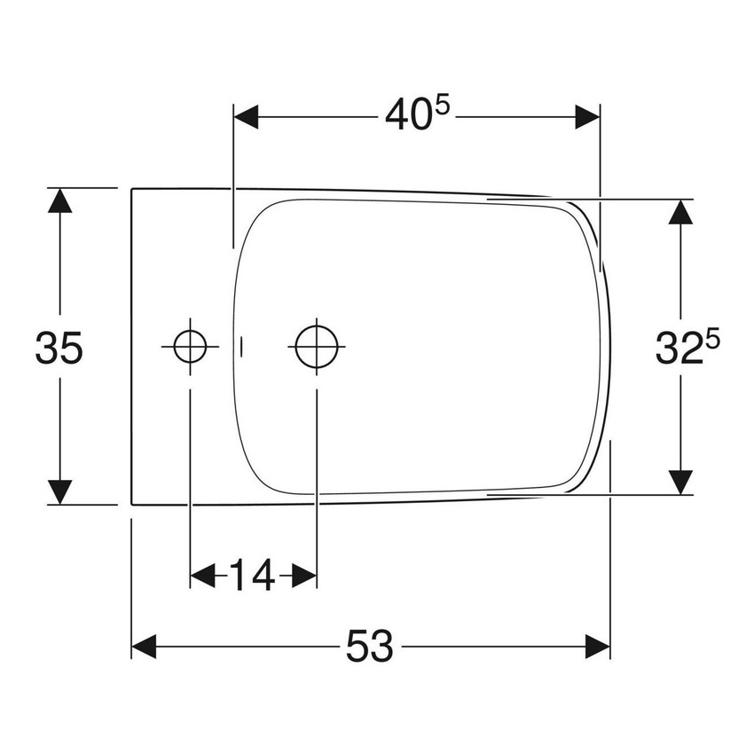 Immagine di Geberit SELNOVA SQUARE bidet a pavimento, a filo parete, con foro rubinetteria e troppopieno, con fissaggi nascosti, colore bianco finitura lucido 500.483.01.1