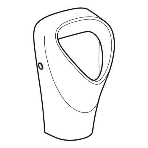 Immagine di Geberit SELNOVA TRIGONAL con entrata acqua posteriore, scarico posteriore o in basso, colore bianco finitura lucido 501.666.00.1