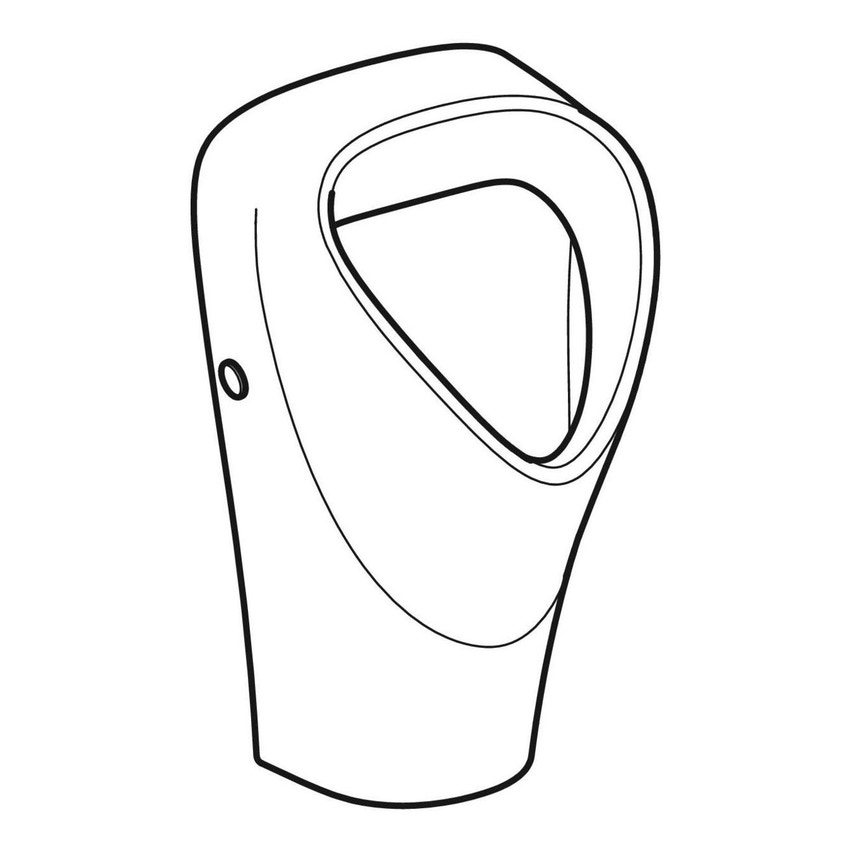 Immagine di Geberit SELNOVA TRIGONAL con entrata acqua posteriore, scarico posteriore o in basso, colore bianco finitura lucido 501.666.00.1