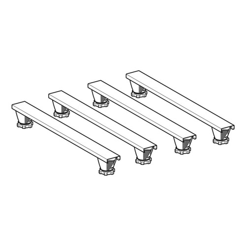 Immagine di Geberit Set piedini Geberit L.62.5 P.7.3 H.9.2-21 cm, e traverse di fissaggio per piatto doccia in resin stone, a partire da 140 cm 554.956.00.2