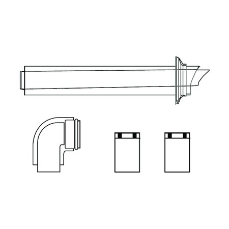 Immagine di Vaillant Terminale antivento con curva 87° 60/100 mm (L.e. 1.5 m) 0020219517