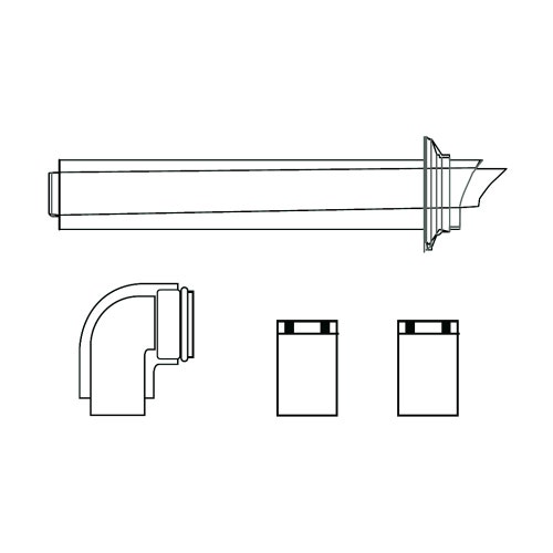 Immagine di Vaillant Terminale antivento con curva 87° 60/100 mm (L.e. 1.5 m) 0020219517