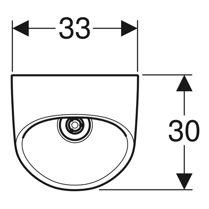 Immagine di Geberit ORINATOIO NARVA sospeso, senza brida, scarico posteriore o in basso, colore bianco finitura lucido 501.657.00.8