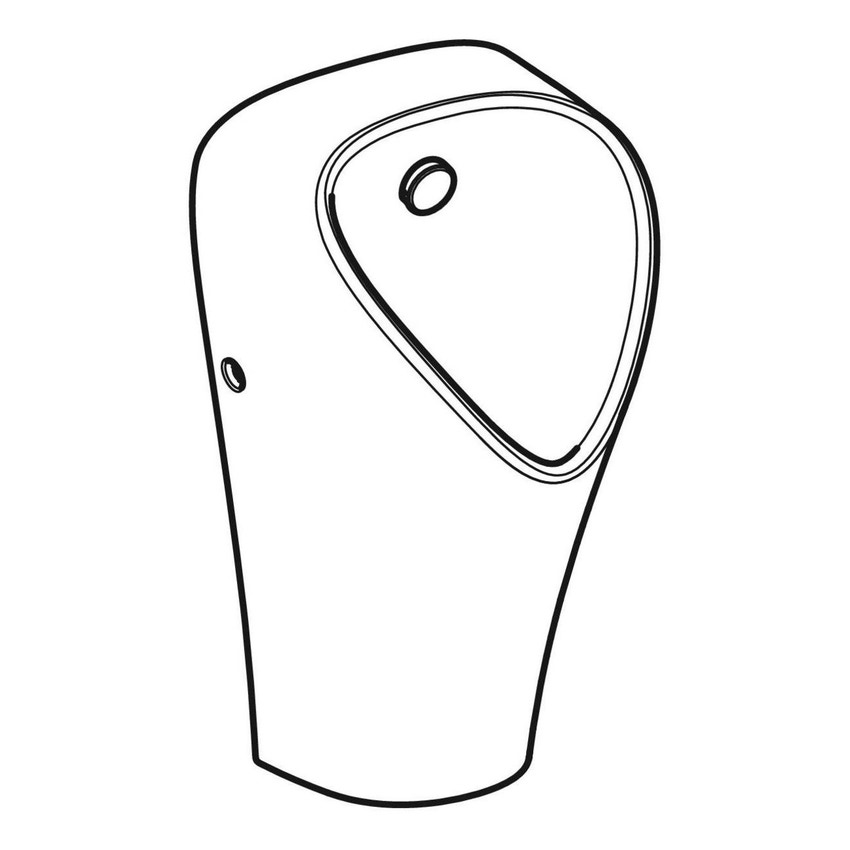 Immagine di Geberit ORINATOIO NARVA sospeso, senza brida, entrata acqua posteriore, scarico posteriore o in basso, colore bianco finitura lucido 501.655.00.1