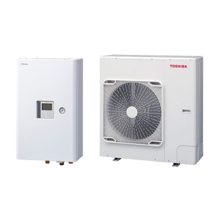 Immagine di Toshiba ESTIA R32 Sistema composto da pompa di calore Inverter 8 kW con unità idronica a parete con resistenza elettrica ausiliaria da 3 kW HWT-801HW-E+HWT-1101XWHM3W-E