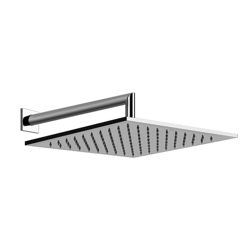 Immagine di Gessi EMPORIO SHOWER soffione quadrato 30cm anticalcare per doccia, a parete orientabile, finitura cromo 47364#031