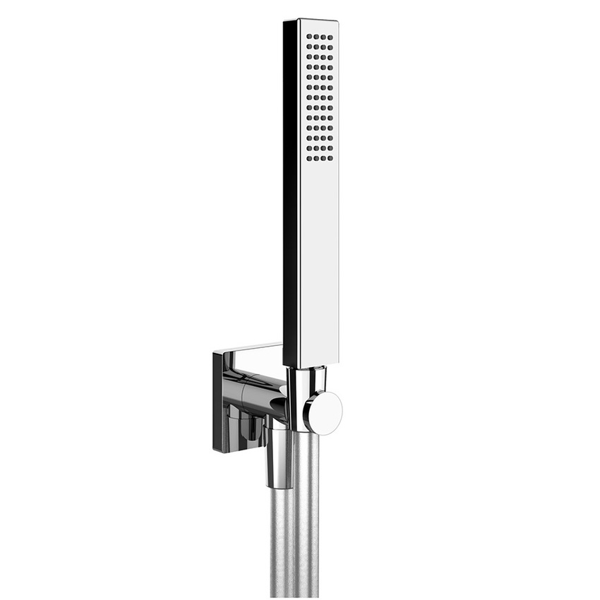 Immagine di Gessi EMPORIO SHOWER set doccia con presa acqua, doccetta anticalcare e flessibile 150 cm, finitura cromo 20029#031