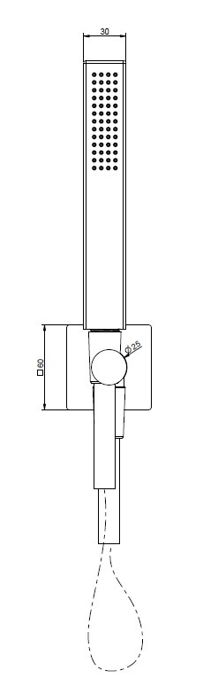 Immagine di Gessi EMPORIO SHOWER set doccia con presa acqua, doccetta anticalcare e flessibile 150 cm, finitura cromo 20029#031