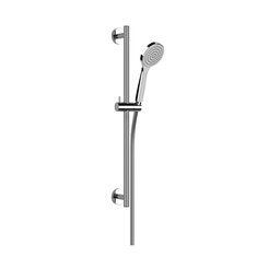 Immagine di Gessi EMPORIO SHOWER asta saliscendi con doccetta anticalcare monogetto e flessibile 150 cm, finitura cromo 47304#031