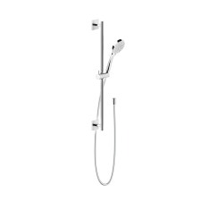 Immagine di Gessi EMPORIO SHOWER asta saliscendi con doccetta anticalcare tre getti e flessibile 150 cm, finitura cromo 47318#031