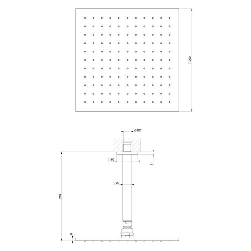 Immagine di Gessi EMPORIO SHOWER soffione anticalcare doccia a soffitto orientabile, finitura cromo 47366#031