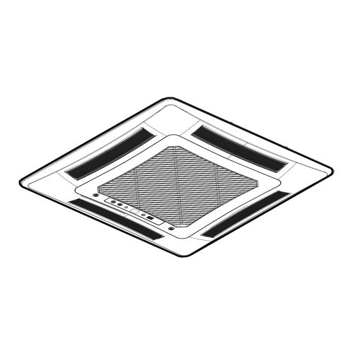 Immagine di Aermec Griglia di mandata e ripresa aria per unità interne a cassetta LCG_C GLG40