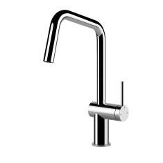 Immagine di Gessi INEDITO miscelatore monocomando con canna girevole, foro per miscelatore Ø 33,5 mm, angolo di rotazione 360°, con cartuccia Ø 25 mm, finitura cromo 60421#031