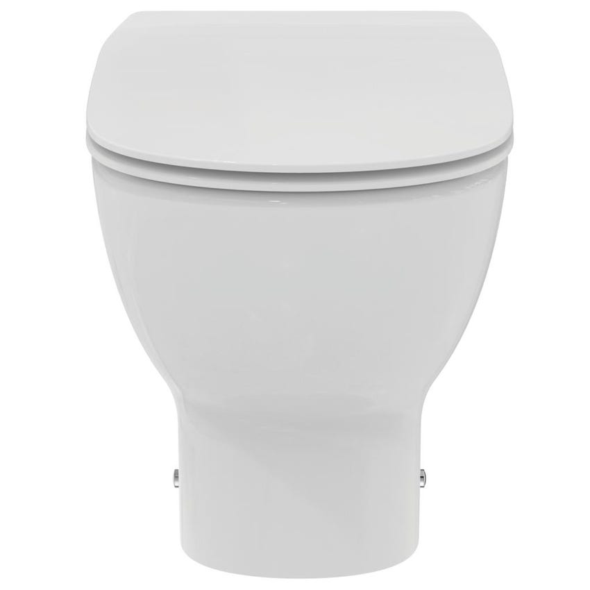 Immagine di Ideal Standard TESI set sanitari a pavimento, vaso AquaBlade® con sedile slim con chiusura rallentata, bidet monoforo con troppopieno, colore bianco finitura lucido T353601-T456901