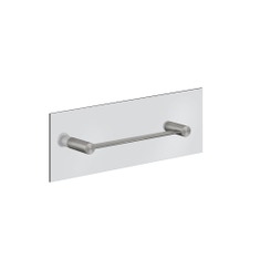 Immagine di Gessi 316 ACCESSORIES maniglia e portasalvietta L.30 cm, installazione su vetro, finitura steel brushed 54921#239