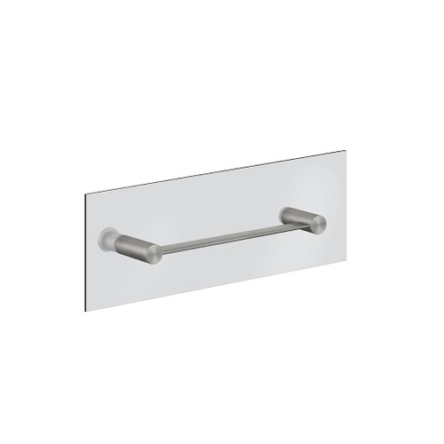 Immagine di Gessi 316 ACCESSORIES maniglia e portasalvietta L.30 cm, installazione su vetro, finitura steel brushed 54921#239