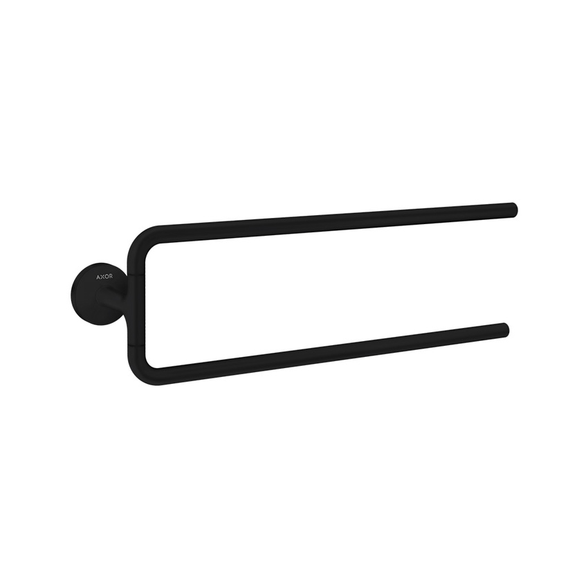 Immagine di Axor UNIVERSAL CIRCULAR porta asciugamano a maniglia doppia, colore nero finitura opaco 42822670