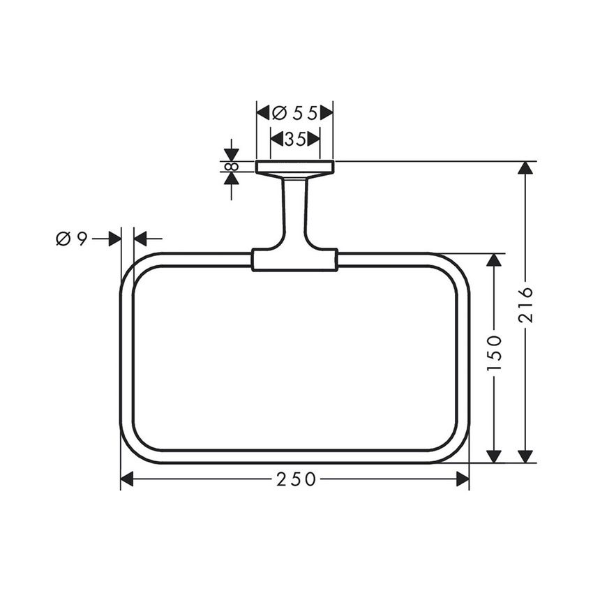 Immagine di Axor UNIVERSAL CIRCULAR porta asciugamano ad anello, finitura cromo 42823000