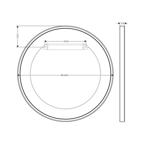 Immagine di Axor UNIVERSAL CIRCULAR specchio da parete, finitura cromo 42848000