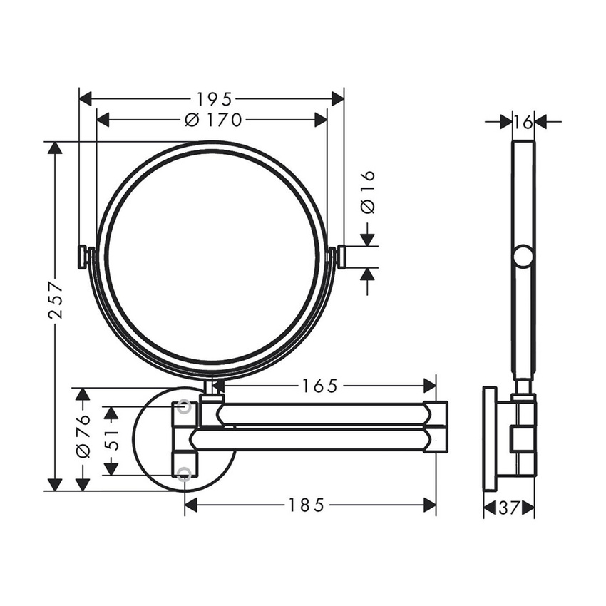 Immagine di Axor UNIVERSAL CIRCULAR specchio da rasatura, finitura cromo 42849000