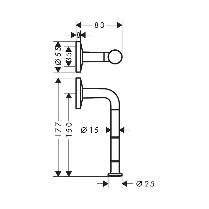 Immagine di Axor UNIVERSAL CIRCULAR porta rotolo, finitura cromo 42856000