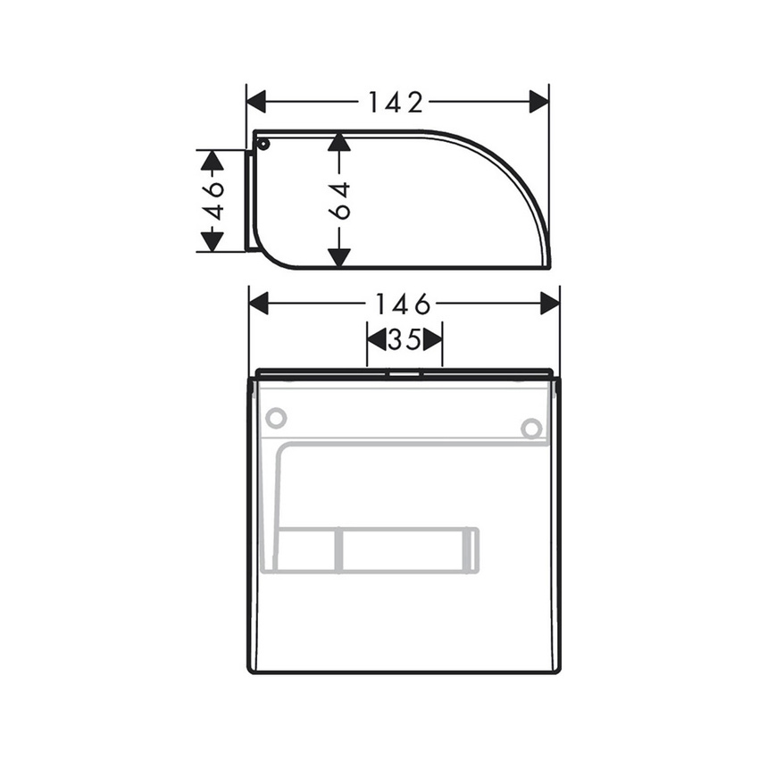 Immagine di Axor UNIVERSAL CIRCULAR porta rotolo con copertura, finitura cromo 42858000