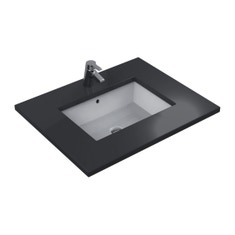 Immagine di Ideal Standard STRADA lavabo da incasso sottopiano L.50 P.34 cm, senza foro rubinetteria, con troppopieno, colore bianco K077901