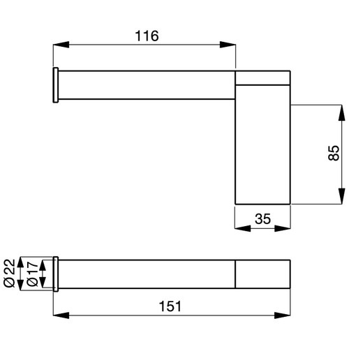 Immagine di Ideal Standard CONNECT portarotolo di cortesia, finitura cromo N1383AA