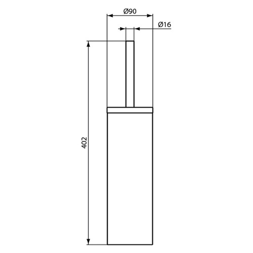 Immagine di Ideal Standard CONNECT porta scopino per installazione a pavimento, finitura acciaio inossidabile A9108MY