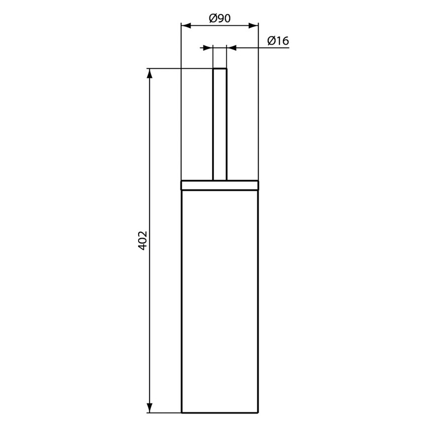 Immagine di Ideal Standard CONNECT porta scopino per installazione a pavimento, finitura acciaio inossidabile A9108MY