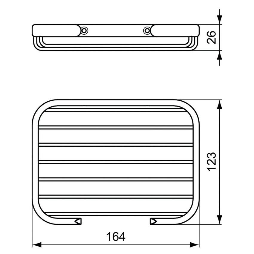 Immagine di Ideal Standard CONNECT portasapone rettangolare, finitura cromo A9158AA