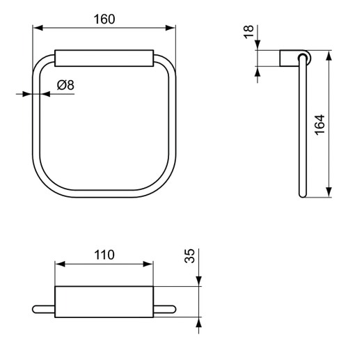 Immagine di Ideal Standard CONNECT porta asciugamani ad anello, finitura cromo A9101AA