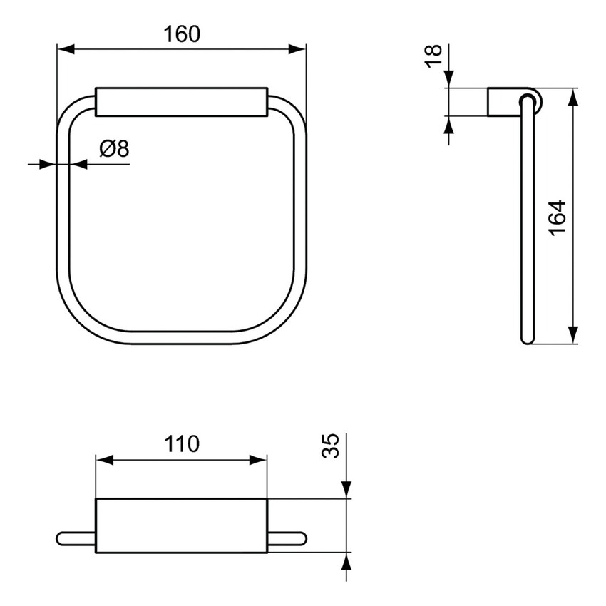 Immagine di Ideal Standard CONNECT porta asciugamani ad anello, finitura cromo A9101AA