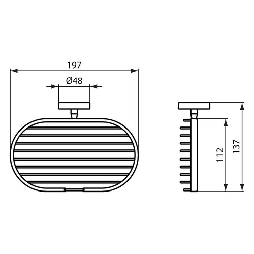 Immagine di Ideal Standard IOM porta sapone per installazione a parete, finitura cromo A9112AA