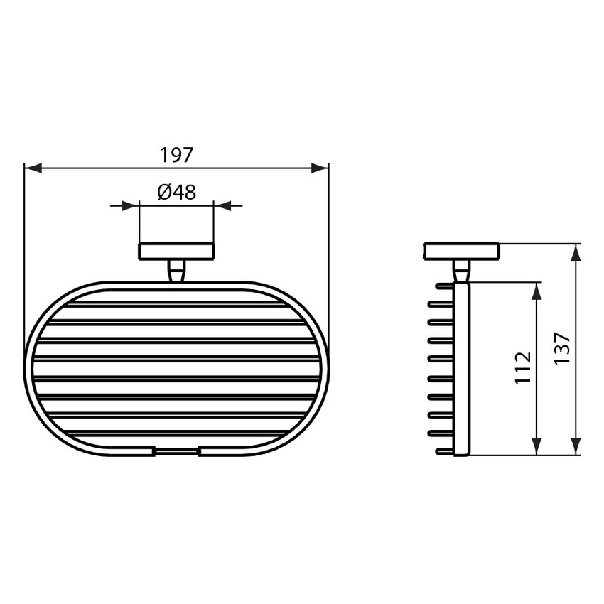 Immagine di Ideal Standard IOM porta sapone per installazione a parete, finitura cromo A9112AA